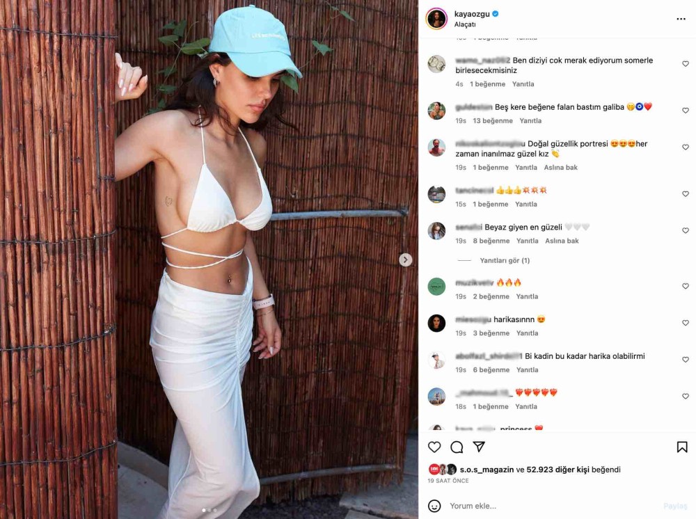 ozgu kaya nin beyaz bikinili paylasimi sosyal medyada gundem oldu dogal guzellik portresi